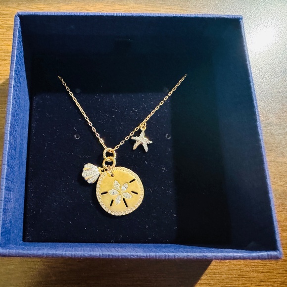 Authentic Swarovski Crystal Ocean Necklace, Sea Dollar Necklace - Picture 2 of 4
